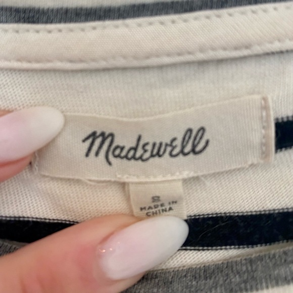 Madewell Striped Mini Cotton Dress - Picture 4 of 4